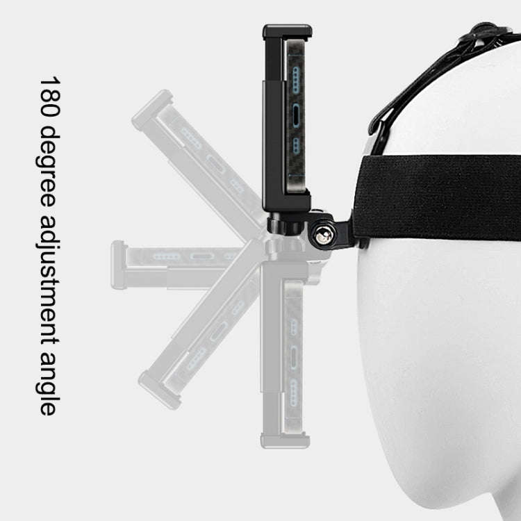 Elastic Mount Belt Adjustable Head Strap with Phone Clamp & Screw & S-type Adapter for GoPro HERO...