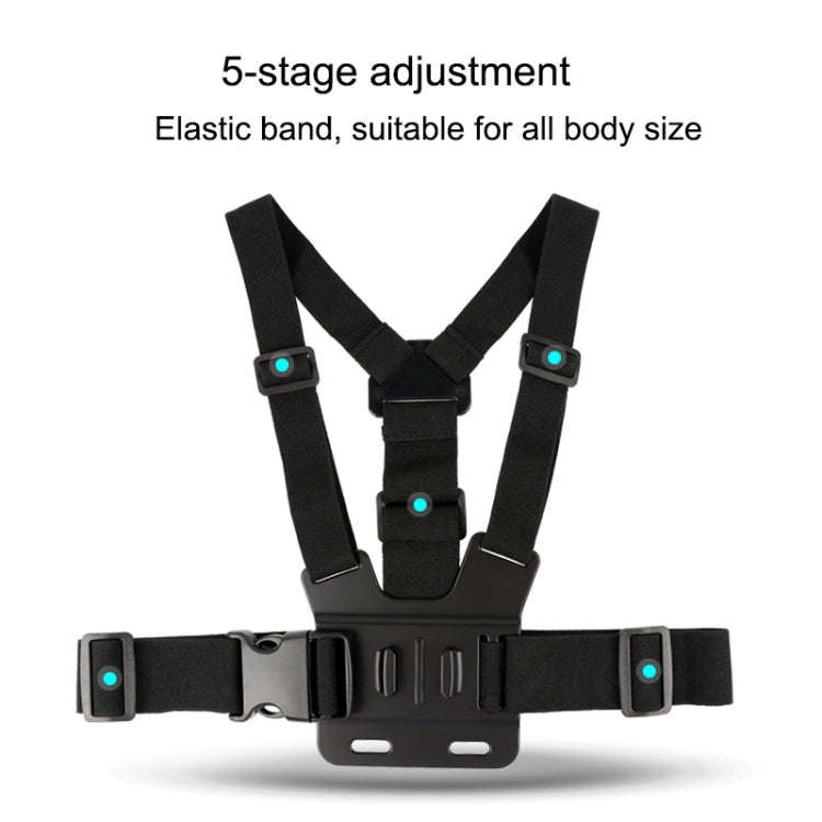 Adjustable Body Mount Belt Chest Strap with Phone Clamp & S-type Adapter & J Hook Mount & Long Sc...