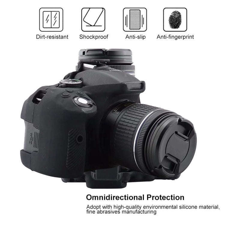 Soft Silicone Protective Case for Nikon D5300(Black)