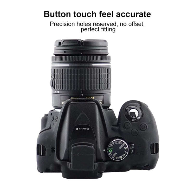 Soft Silicone Protective Case for Nikon D5300(Black)