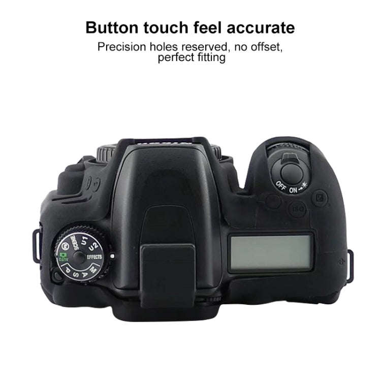 Soft Silicone Protective Case for Nikon D7500(Black)