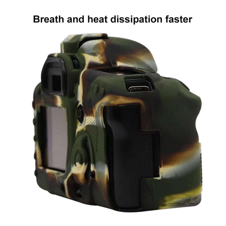 For Canon EOS 5D Mark II Soft Silicone Protective Case(Camouflage)