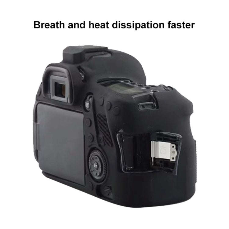 For Canon EOS 6D Mark II Soft Silicone Protective Case (Black)