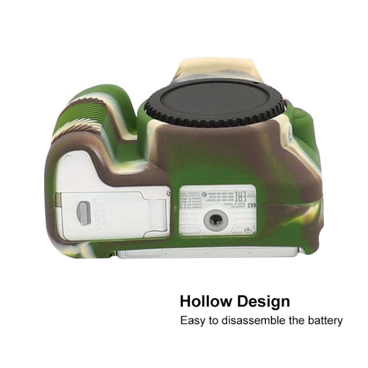 For Canon EOS 200D / EOS 200D Mark II Soft Silicone Protective Case(Camouflage)