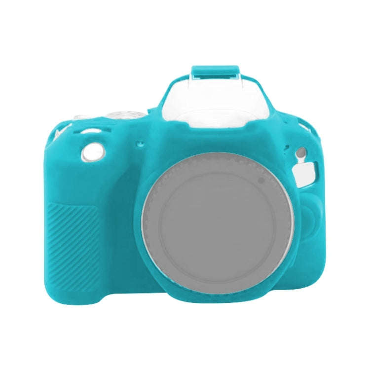 For Canon EOS 200D / EOS 200D Mark II Soft Silicone Protective Case(Blue)