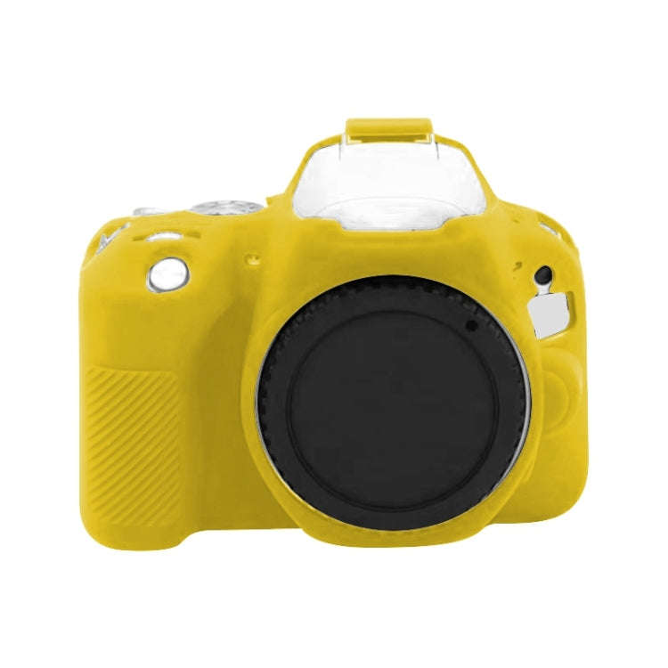 For Canon EOS 200D / EOS 200D Mark II Soft Silicone Protective Case(Yellow)