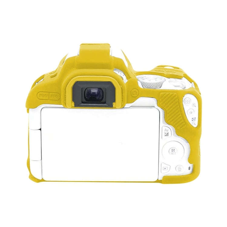 For Canon EOS 200D / EOS 200D Mark II Soft Silicone Protective Case(Yellow)