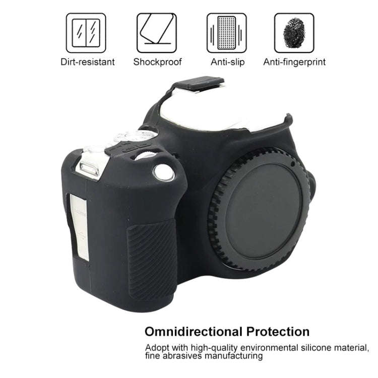 For Canon EOS 200D / EOS 200D Mark II Soft Silicone Protective Case(Yellow)
