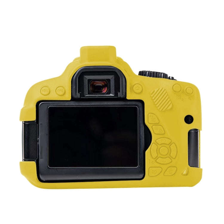 For Canon EOS 600D Soft Silicone Protective Case(Yellow)