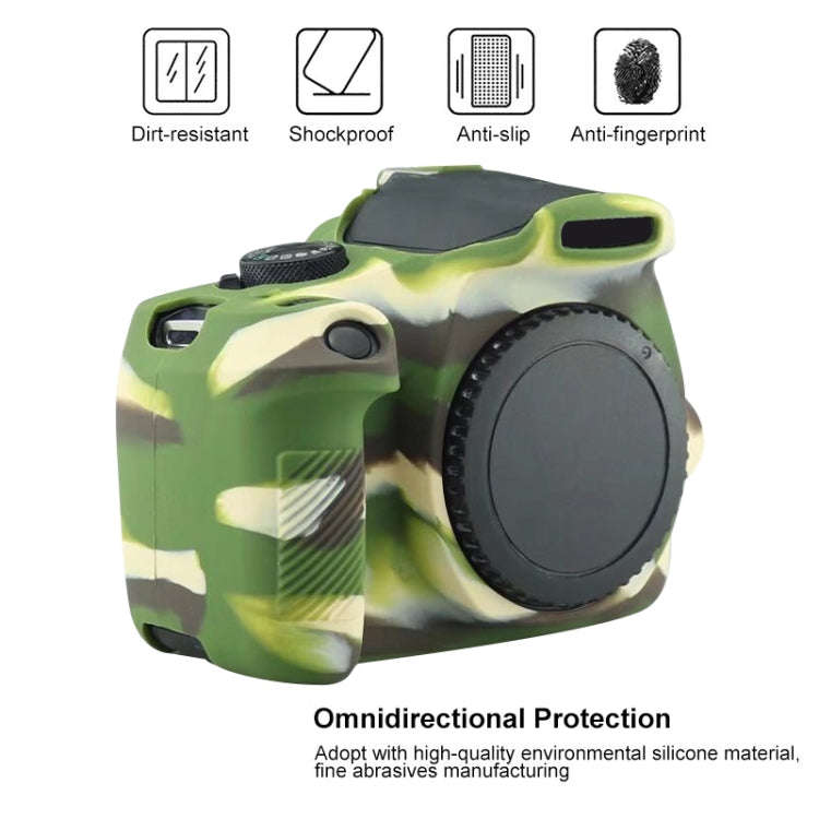 Soft Silicone Protective Case for Canon EOS 2000D (Camouflage)