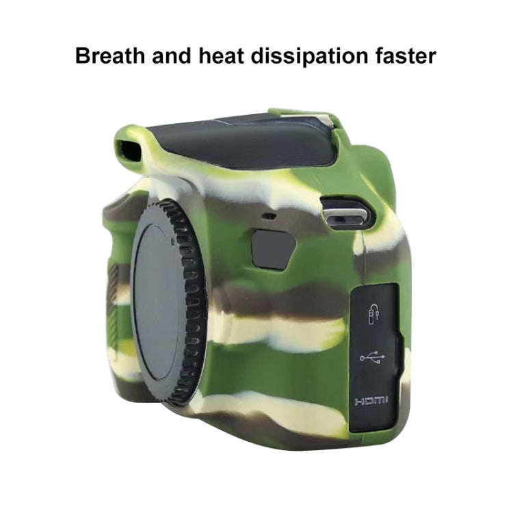 Soft Silicone Protective Case for Canon EOS 2000D (Camouflage)