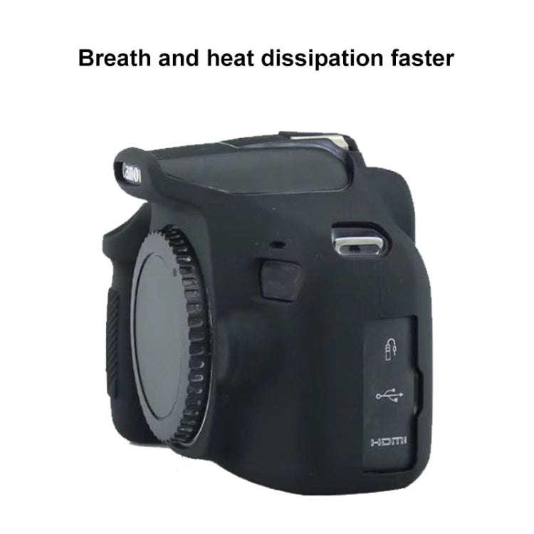 Soft Silicone Protective Case for Canon EOS 2000D (Red)