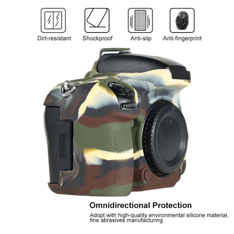 For Nikon D600 / D610 Soft Silicone Protective Case(Camouflage)