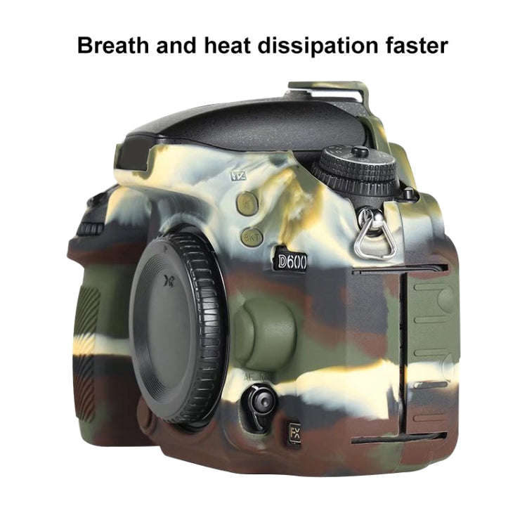 For Nikon D600 / D610 Soft Silicone Protective Case(Camouflage)