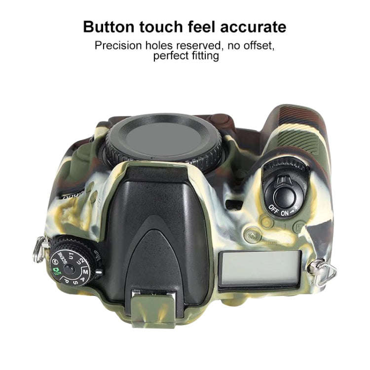 For Nikon D600 / D610 Soft Silicone Protective Case(Camouflage)