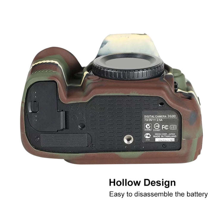 For Nikon D600 / D610 Soft Silicone Protective Case(Camouflage)