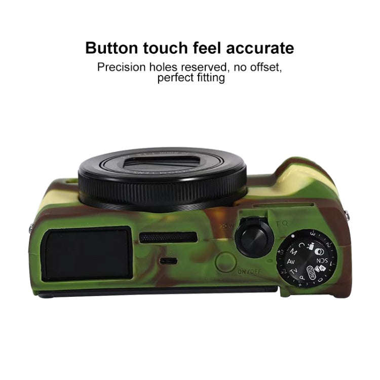 For Canon PowerShot G7 X Mark III / G7X III / G7X3 Soft Silicone Protective Case(Camouflage)