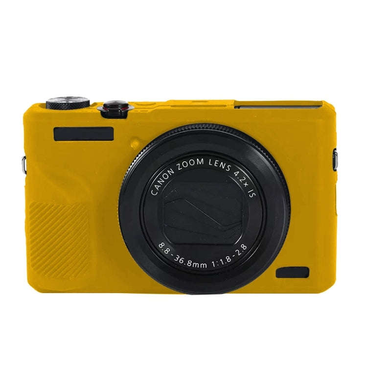 For Canon PowerShot G7 X Mark III / G7X III / G7X3 Soft Silicone Protective Case(Yellow)