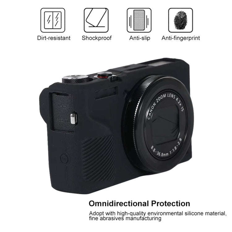 For Canon PowerShot G7 X Mark III / G7X III / G7X3 Soft Silicone Protective Case(Rose Red)