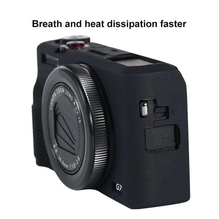 For Canon PowerShot G7 X Mark III / G7X III / G7X3 Soft Silicone Protective Case(Rose Red)