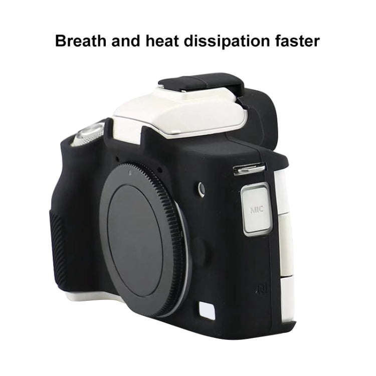 For Canon EOS M50 Mark II / M50 II Soft Silicone Protective Case(Coffee)