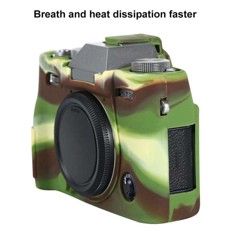 For FUJIFILM X-T30 Soft Silicone Protective Case(Camouflage)