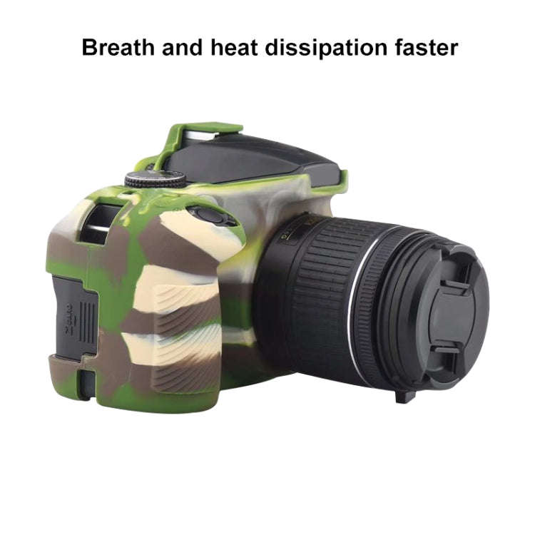 Soft Silicone Protective Case for Nikon D3400 / D3300 (Camouflage)