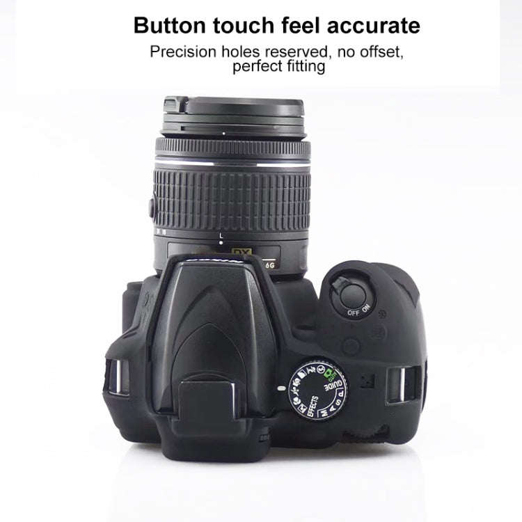 Soft Silicone Protective Case for Nikon D3400 / D3300 (Black)
