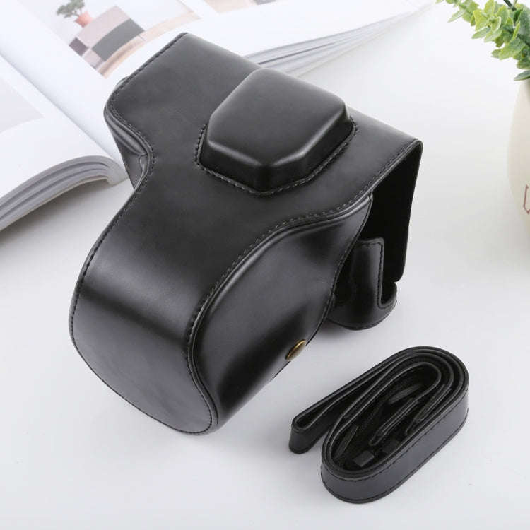 Full Body Camera PU Leather Case Bag with Strap for FUJIFILM X-T3(Black)
