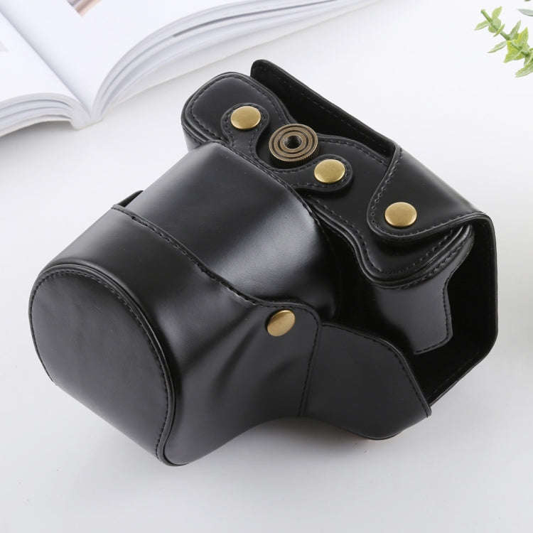 Full Body Camera PU Leather Case Bag with Strap for FUJIFILM X-T3(Black)