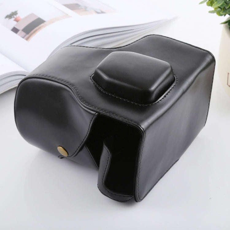 Full Body Camera PU Leather Case Bag with Strap for FUJIFILM X-T3(Black)