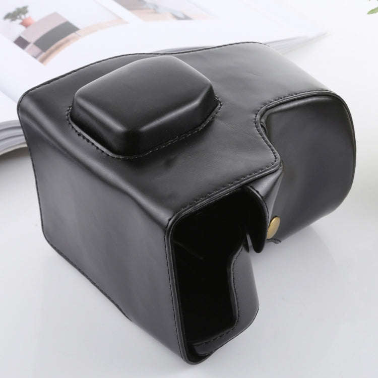 Full Body Camera PU Leather Case Bag with Strap for FUJIFILM X-T3(Black)