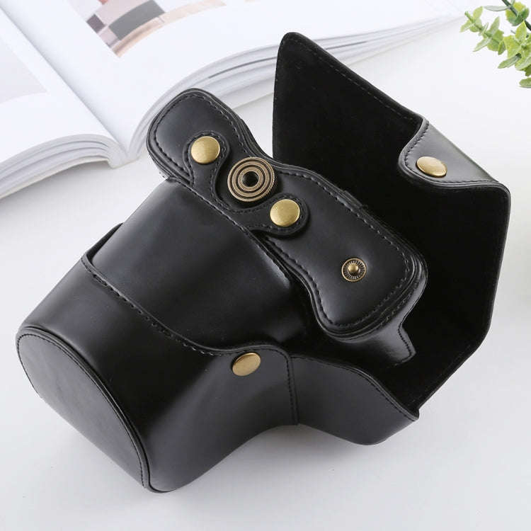 Full Body Camera PU Leather Case Bag with Strap for FUJIFILM X-T3(Black)