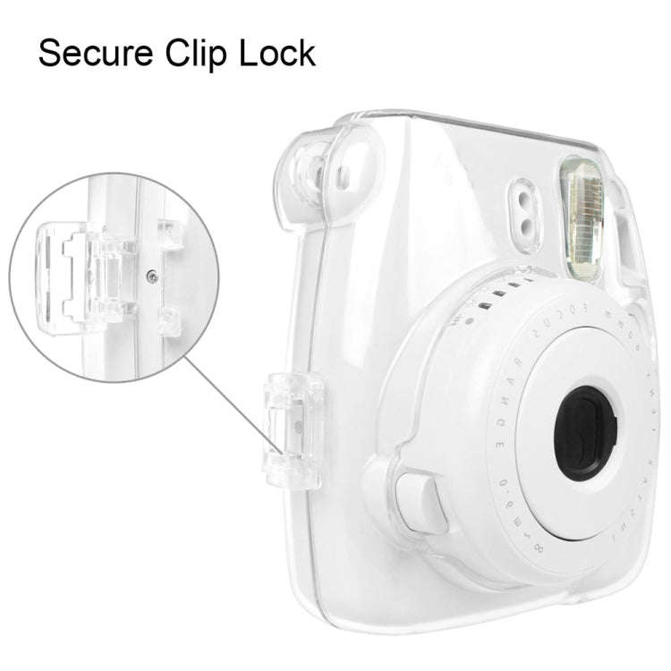 Protective Crystal Shell Case with Strap for FUJIFILM instax mini 9 / mini 8+ / mini 8(Transparent)