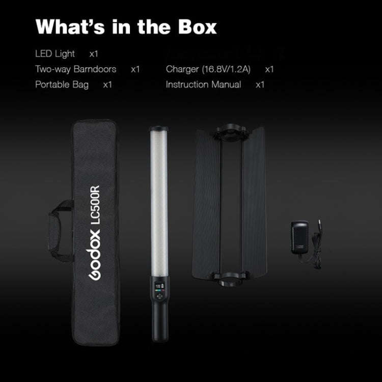 Godox LC500R RGB Full Color LED Light Stick Handheld Fill Light(US Plug)