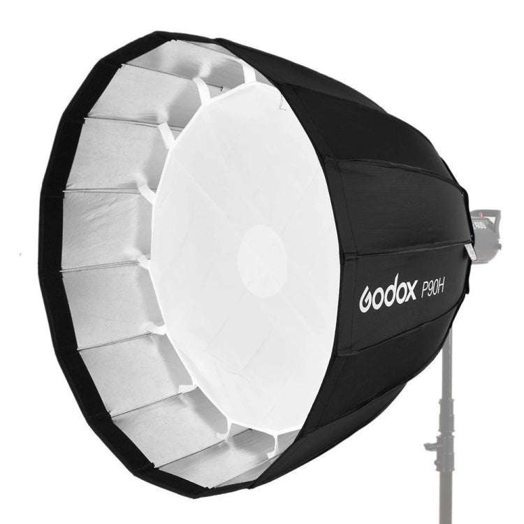 Godox P90H 90cm Deep Parabolic Softbox Reflector Diffuser Studio Light Box (Black)