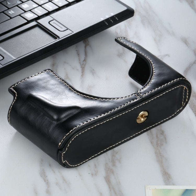 1/4 inch Thread PU Leather Camera Half Case Base for Leica Q2(Black)