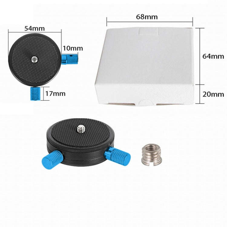 BEXIN QR-02 360 Degree Rotation Quick Release Head Camera Tripod Base Plate (Black)