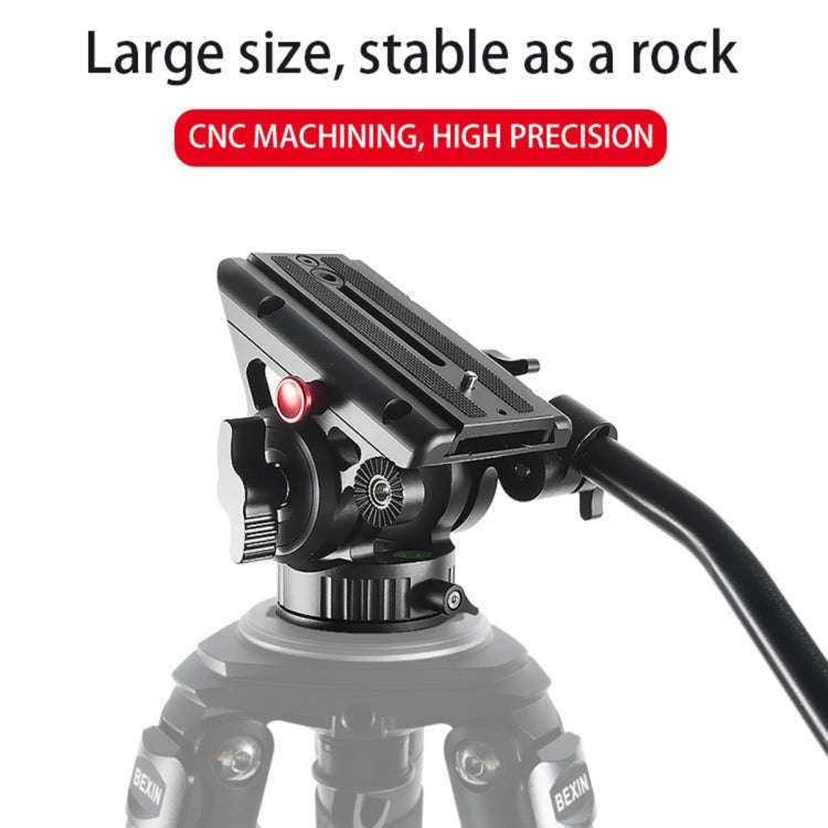 BEXIN VH-105 360 Degree Panorama Heavy Duty Tripod Action Fluid Drag Head (Black)