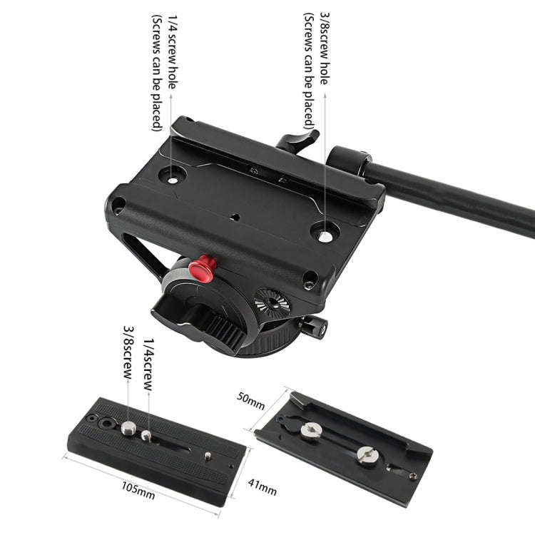 BEXIN VH-105 360 Degree Panorama Heavy Duty Tripod Action Fluid Drag Head (Black)