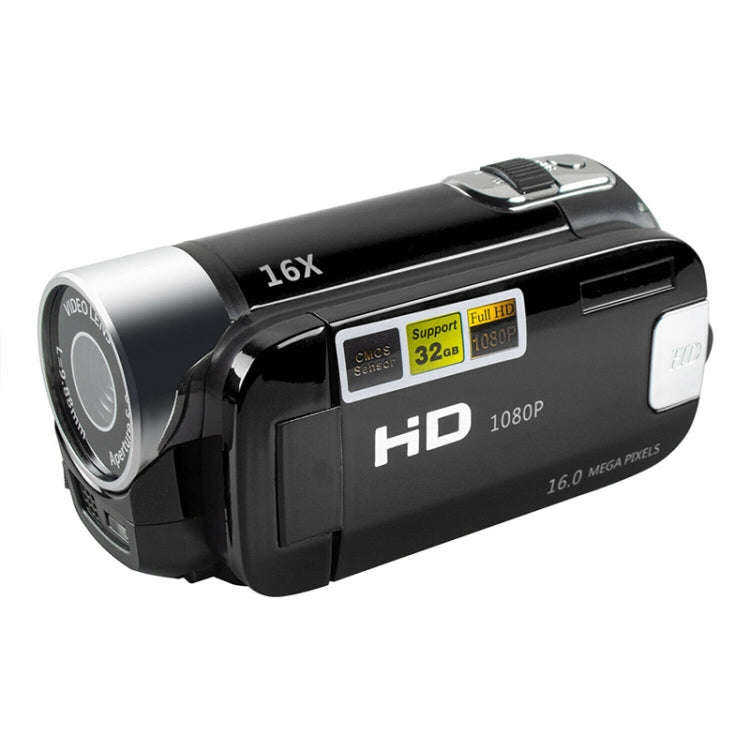 16X Digital Zoom HD 16 Million Pixel Home Travel DV Camera, EU Plug(Black)