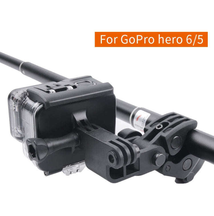 Clamp Mount Connecting Adapter Kit with Waterproof Back Cover for GoPro HERO6 /5(Black)