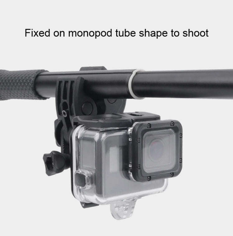 Clamp Mount Connecting Adapter Kit with Waterproof Back Cover for GoPro HERO6 /5(Black)