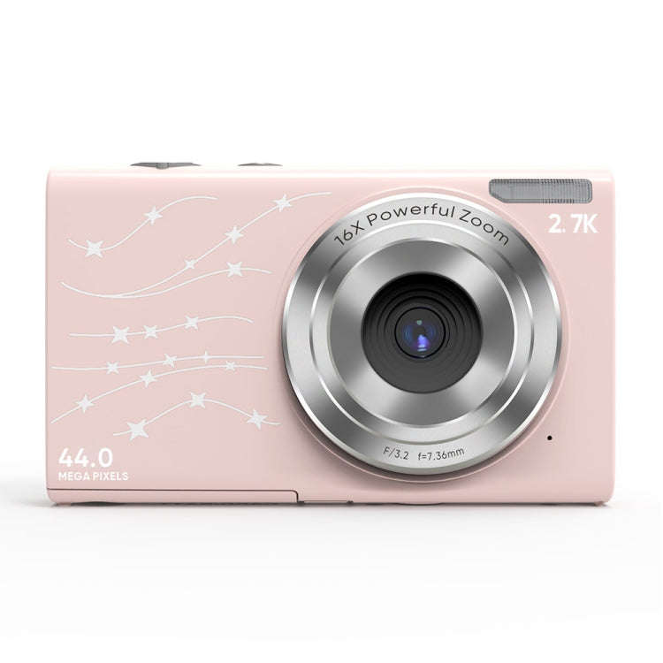 DC402 2.4 inch 44MP 16X Zoom 1080P Full HD Digital Camera Children Card Camera, EU Plug (Pink)