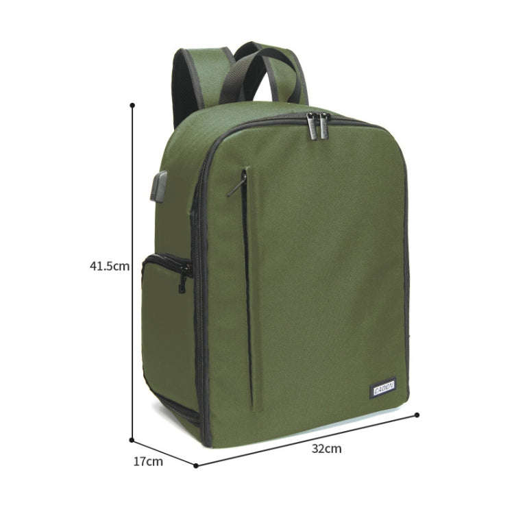 CADeN SLR Camera Shoulder Digital Camera Bag Outdoor Nylon Photography Backpack, Large Size (Army...