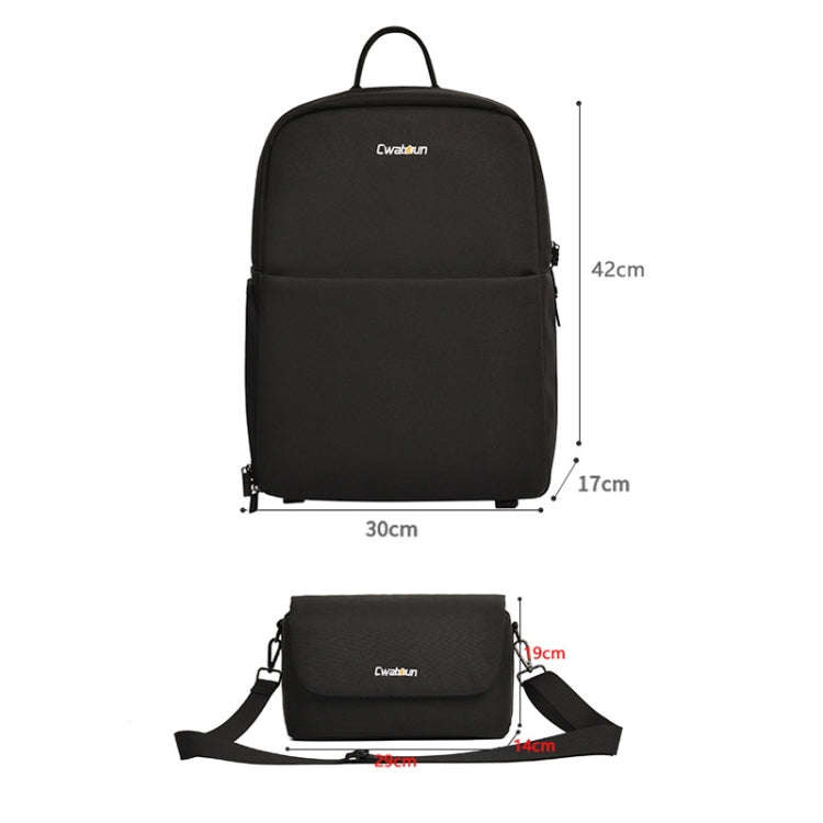 CADeN Camera Layered Laptop Backpacks Large Capacity Shockproof Bags, Size: 42 x 17 x 30cm (Black)