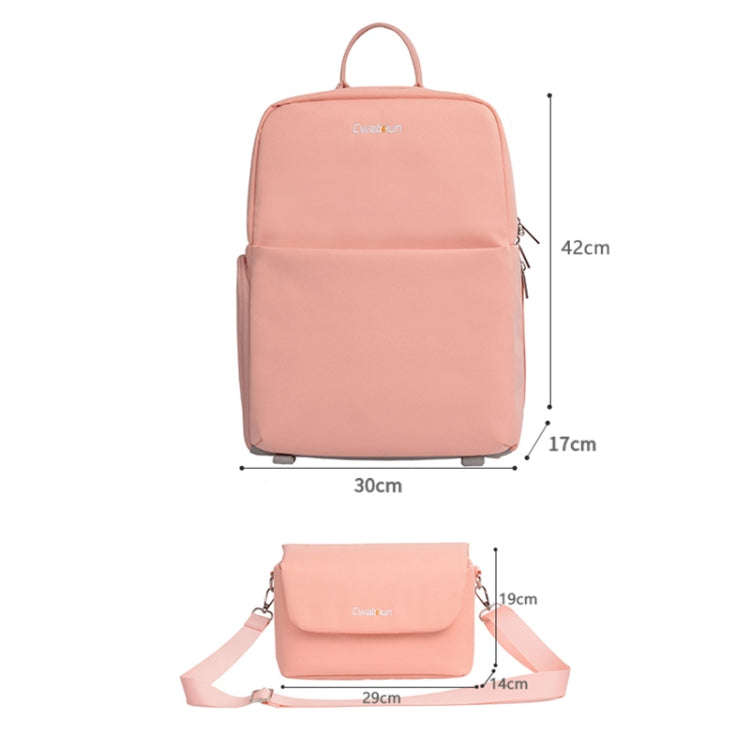 CADeN Camera Layered Laptop Backpacks Large Capacity Shockproof Bags, Size: 42 x 17 x 30cm (Pink)