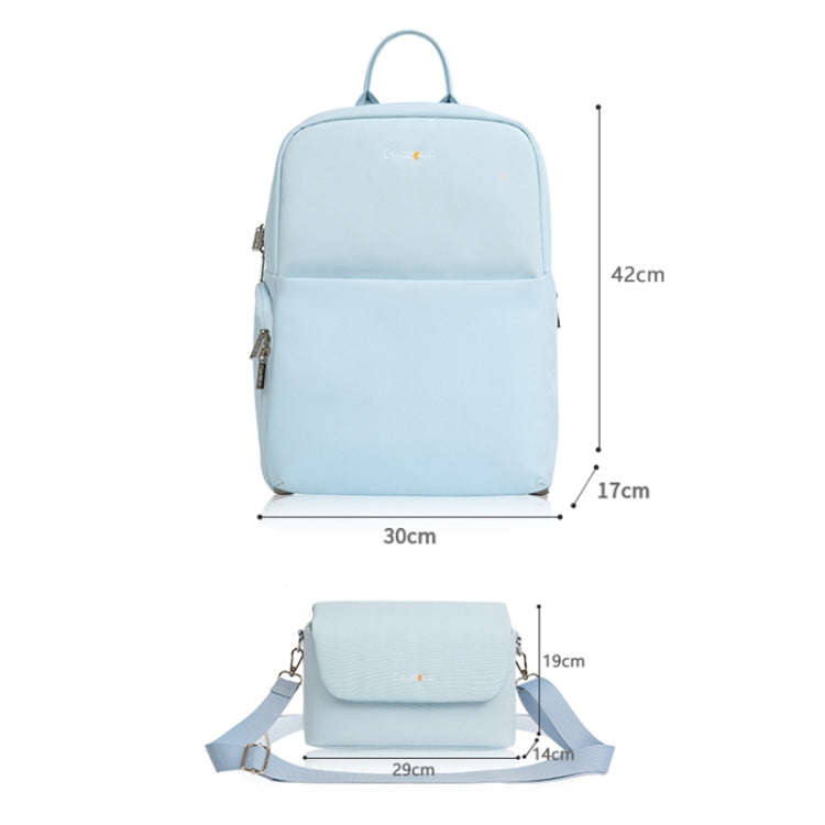 CADeN Camera Layered Laptop Backpacks Large Capacity Shockproof Bags, Size: 42 x 17 x 30cm (Blue)