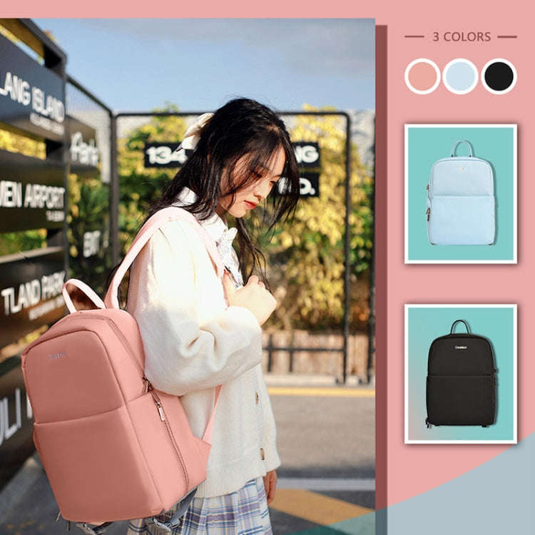 CADeN Camera Layered Laptop Backpacks Large Capacity Shockproof Bags, Size: 37 x 17 x 30cm (Pink)