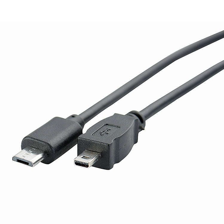 5 PCS 30cm Micro USB to Mini 8 Pin USB OTG Phone Data Cable for Nikon (Black)